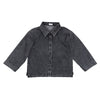 Lily cropped black denim shirt by Luna Mae