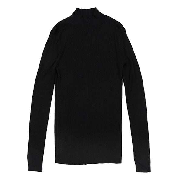 Black ribbed mockneck by Luna Mae