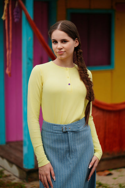 Mae Yellow tee by Luna Mae