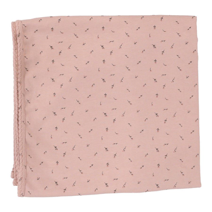 Scattered branch pink blanket by Lilette