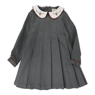 Collar pleated grey dress by Lil Leggs