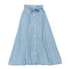 Ivy tencel light denim button skirt by Luna Mae