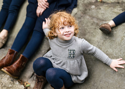 Plaid applique sweatshirt dress by Lil Leggs