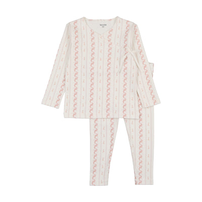 Linear nostalgia pink loungewear by Bee & Dee