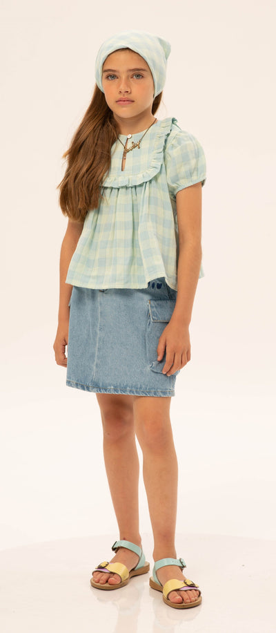 Cargo denim skirt by Wander & Wonder