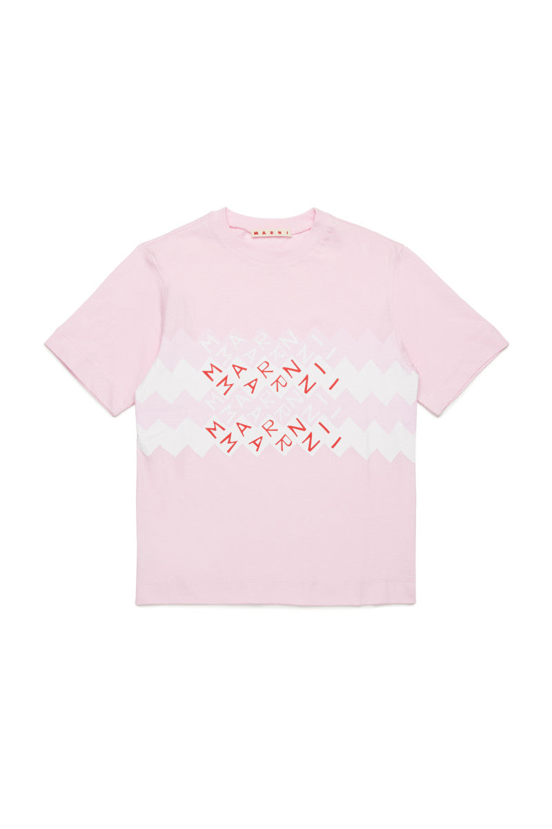 Marni print pink t-shirt by Marni