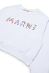 Flower logo white sweatshirt by Marni