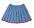 Bicolor light blue pleated knit skirt by Mimisol