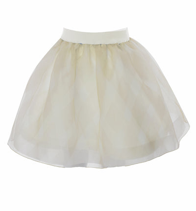 Gathered beige organza skirt by Mimisol