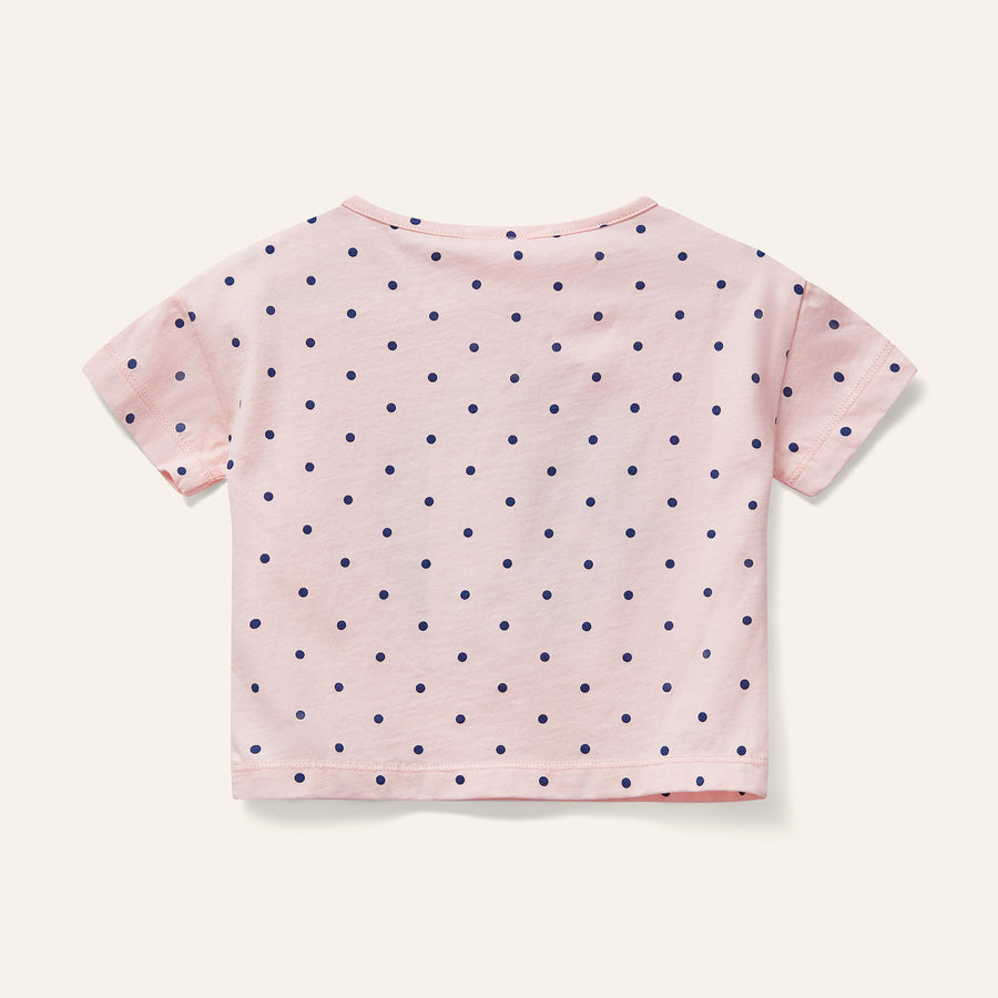 Polka dot pink print set by Wynken