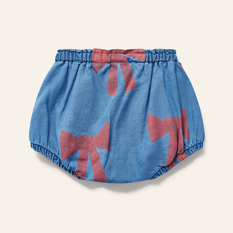 Bows denim bloomers by Wynken