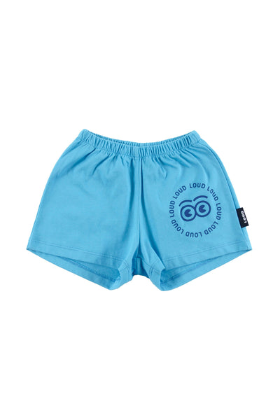 Cyan blue shorts set by Loud