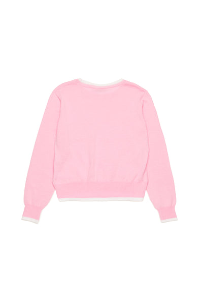 Trim knit pink sweater by N21