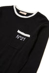 Trim knit black sweater by N21