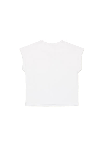 Bow neck white t-shirt by N21