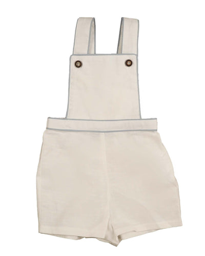 Contrast binding white overalls by Noma