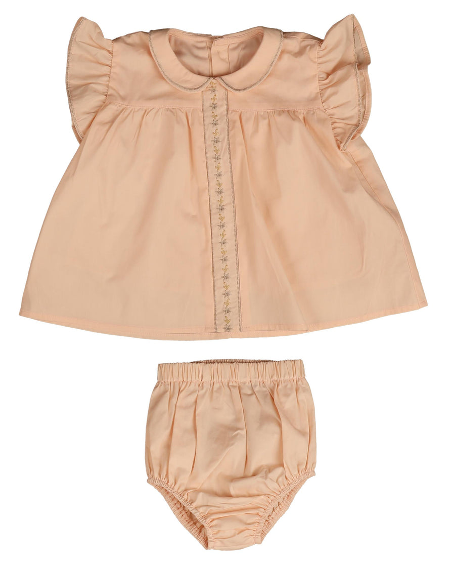 Special stitch trim peach set by Noma