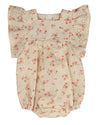 Printed eyelet peach romper by Noma