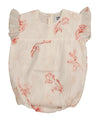 Printed floral peach romper by Noma