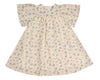 Printed eyelet light blue square neck dress by Noma