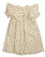 Shoulder frill beige floral dress by Noma