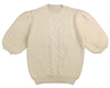 Chunky puff sleeve cream sweater by Noma