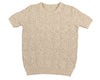 Marled textured knit sand top by Noma