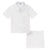 Speckled snap white/multi shirt set by Mann