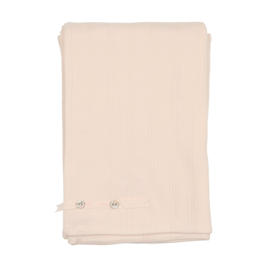 Ditsy pointelle pink blanket by Bee & Dee