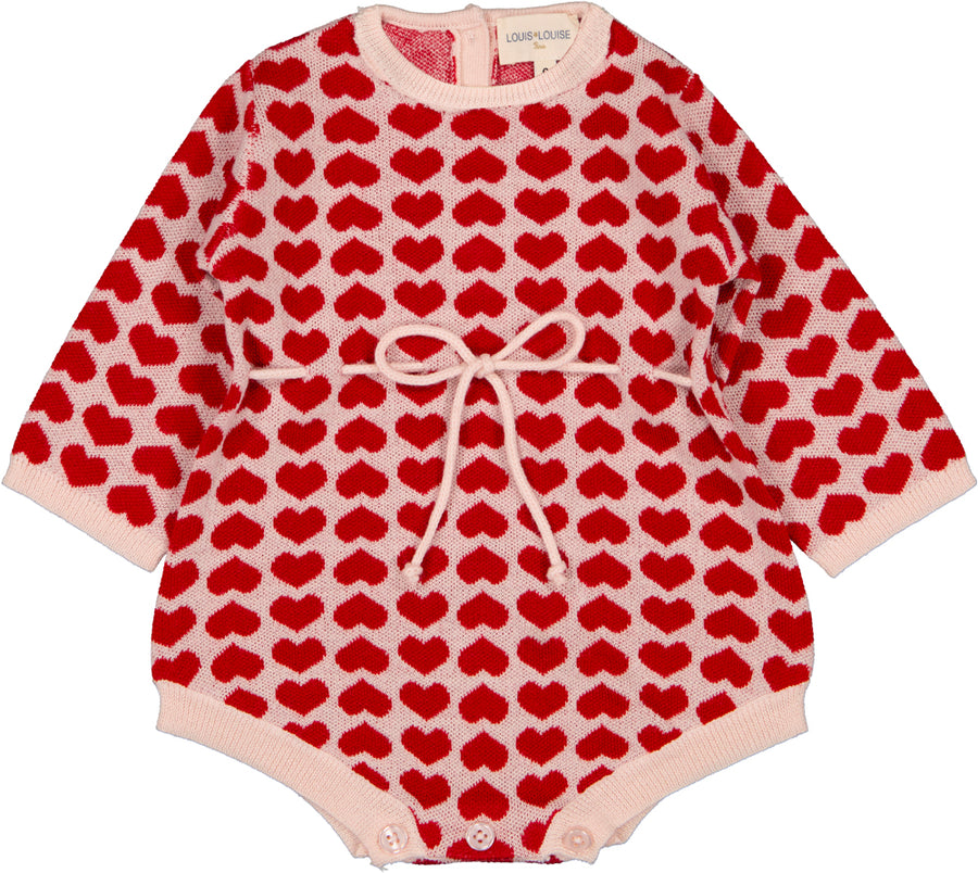 Noisette heart romper by Louis Louise