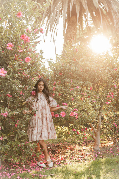 Blush orchid linen shirt dress by Petite Amalie