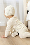 Pointelle knit ivory set + bonnet + blanket by Bee & Dee