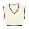 LM cream knit vest by Luna Mae