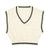 LM cream knit vest by Luna Mae