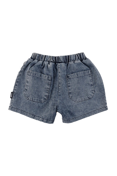 Front pocket mid blue shorts by Loud