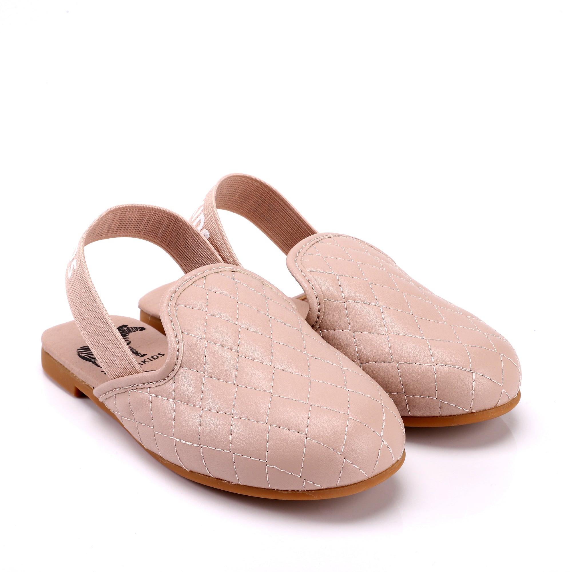 Quilted nude slingbacks by Zeebra Kids– Flying Colors