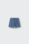 Striped denim shorts by Cozmo