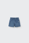 Striped denim shorts by Cozmo