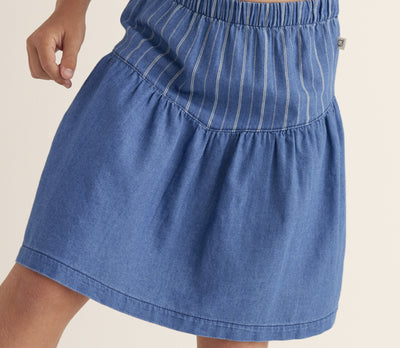 Striped denim skirt by Cozmo