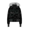 Silver fur black coat by Scotch Bonnet