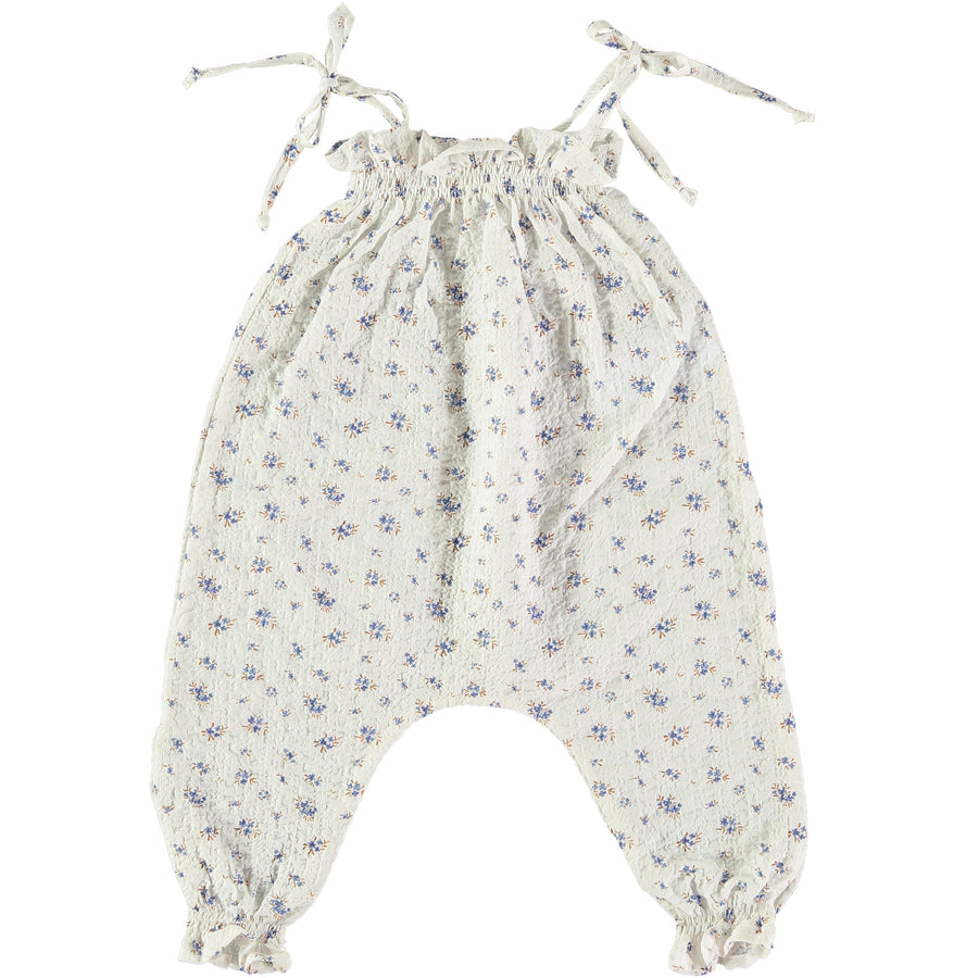 Strap floral overalls by Petit Indi