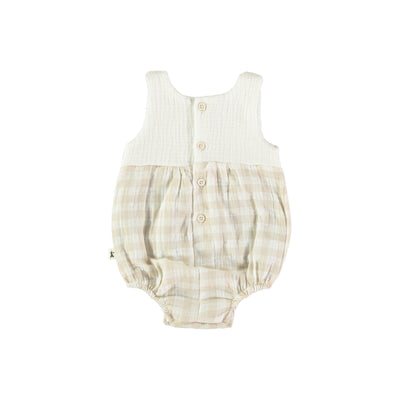 Checked romper by Petit Indi