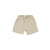 Beige textured shorts by Petit Indi