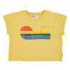 Wave print yellow t-shirt by Piupiuchick