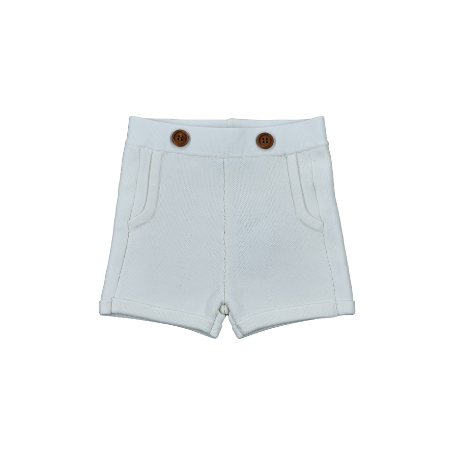 Ace off white knit shorts by Sweet Threads