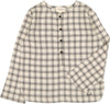 Oncle cream twill check shirt by Louis Louise