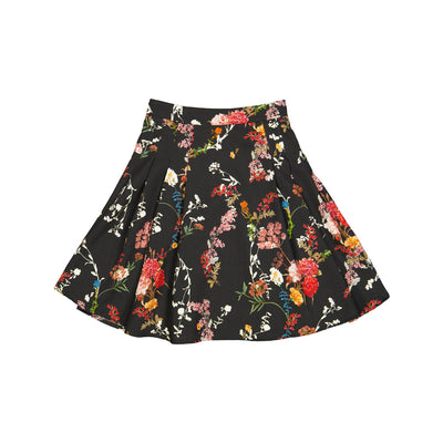 Pleat black floral skirt by Christina Rohde