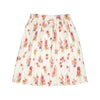 Pleated ivory floral skirt by Christina Rohde