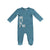 Text blue rib footie by Kipp Baby