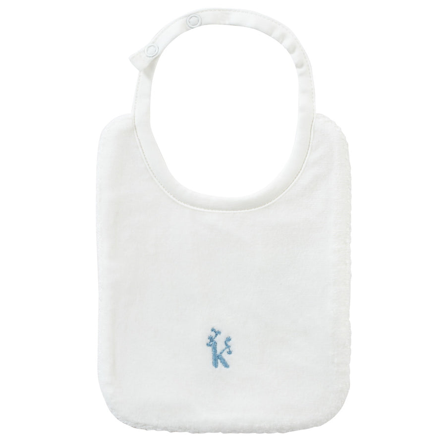 K logo blue bib by Kipp Baby